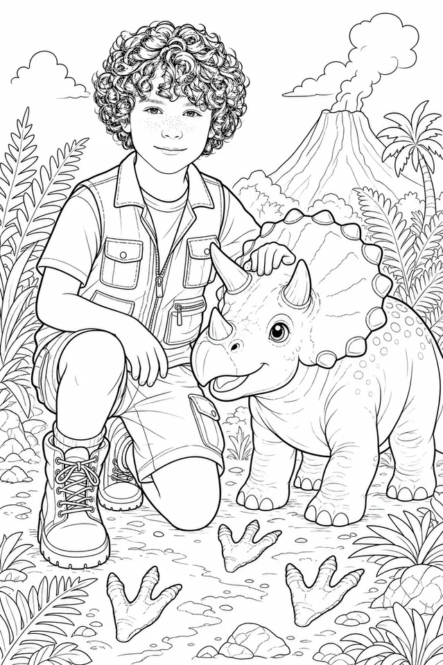 Dinosaur Discovery Adventure coloring book preview