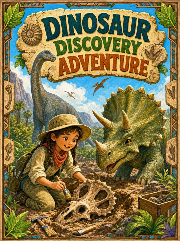 Dinosaur Discovery Adventure coloring book preview