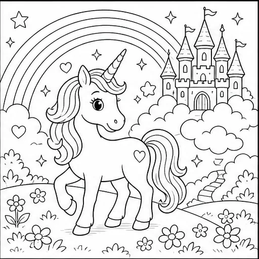 Magical Unicorn Adventures coloring book preview