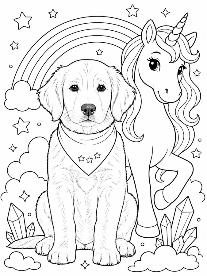 Create a Unicorn Coloring Book From a Photo example