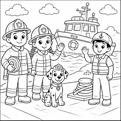 Rescue Heroes coloring book preview