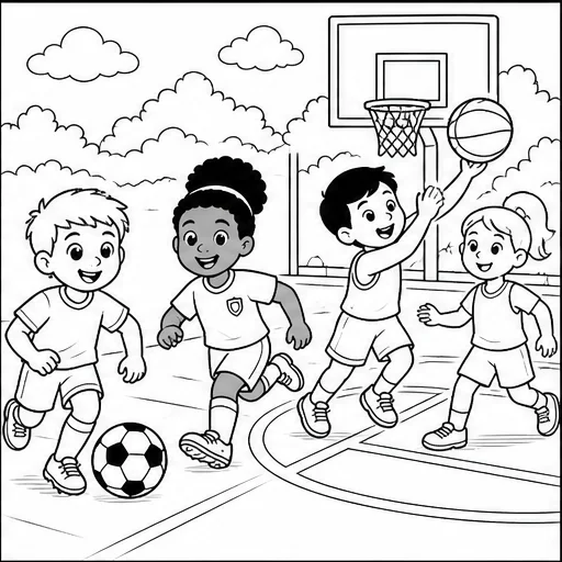 Sports Superstars coloring book preview